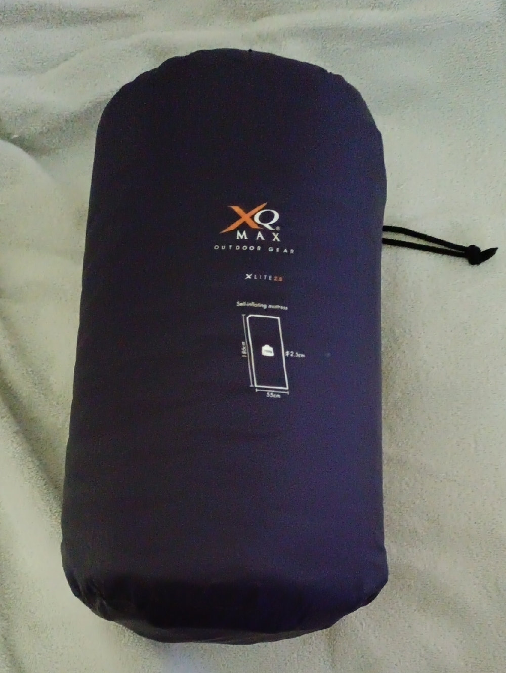 European XQ Max Self Inflatable Sleeping Pad in Navy with Orange Logo New